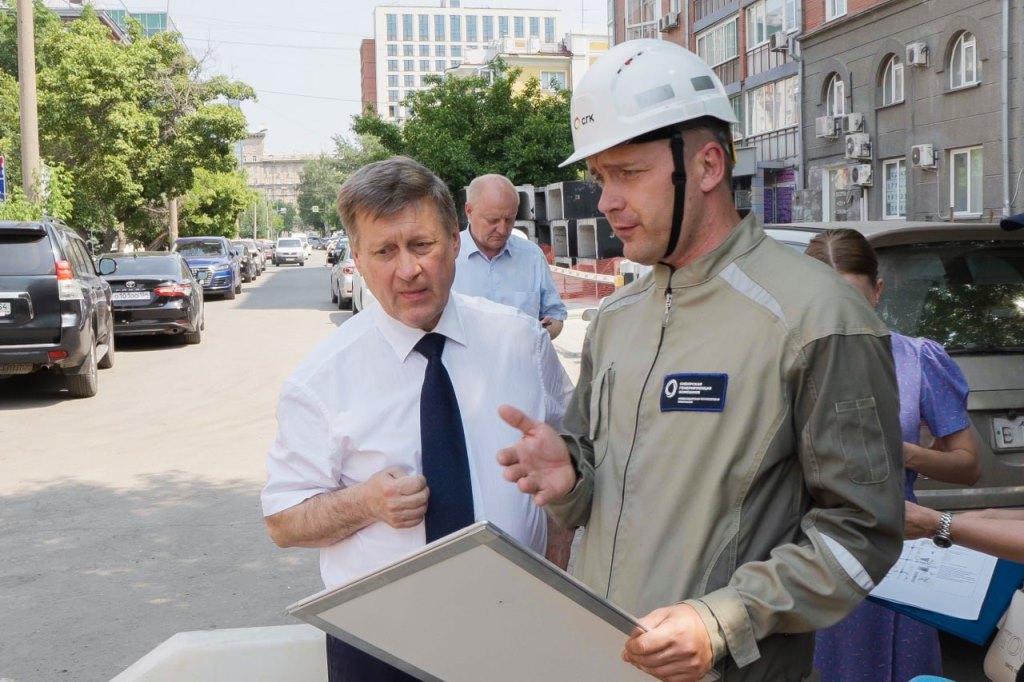 Фото На улице Чаплыгина в Новосибирске началась реконструкция 244-метровой тепломагистрали 2